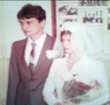 Valery Shaykhlislamov with wife Olga Shaykhlislamov at their wedding